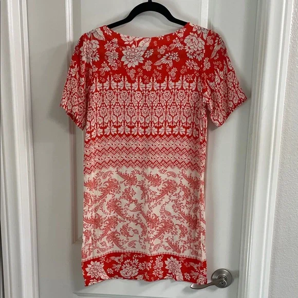 Novella Royale Red and White Floral Short Sleeve Dress - Picture 5 of 5